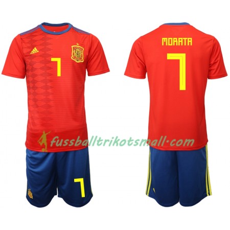 Fußballtrikots Spanien MORATA 7 Kinder 2019 Kurzarm Heimtrikotsatz kaufen